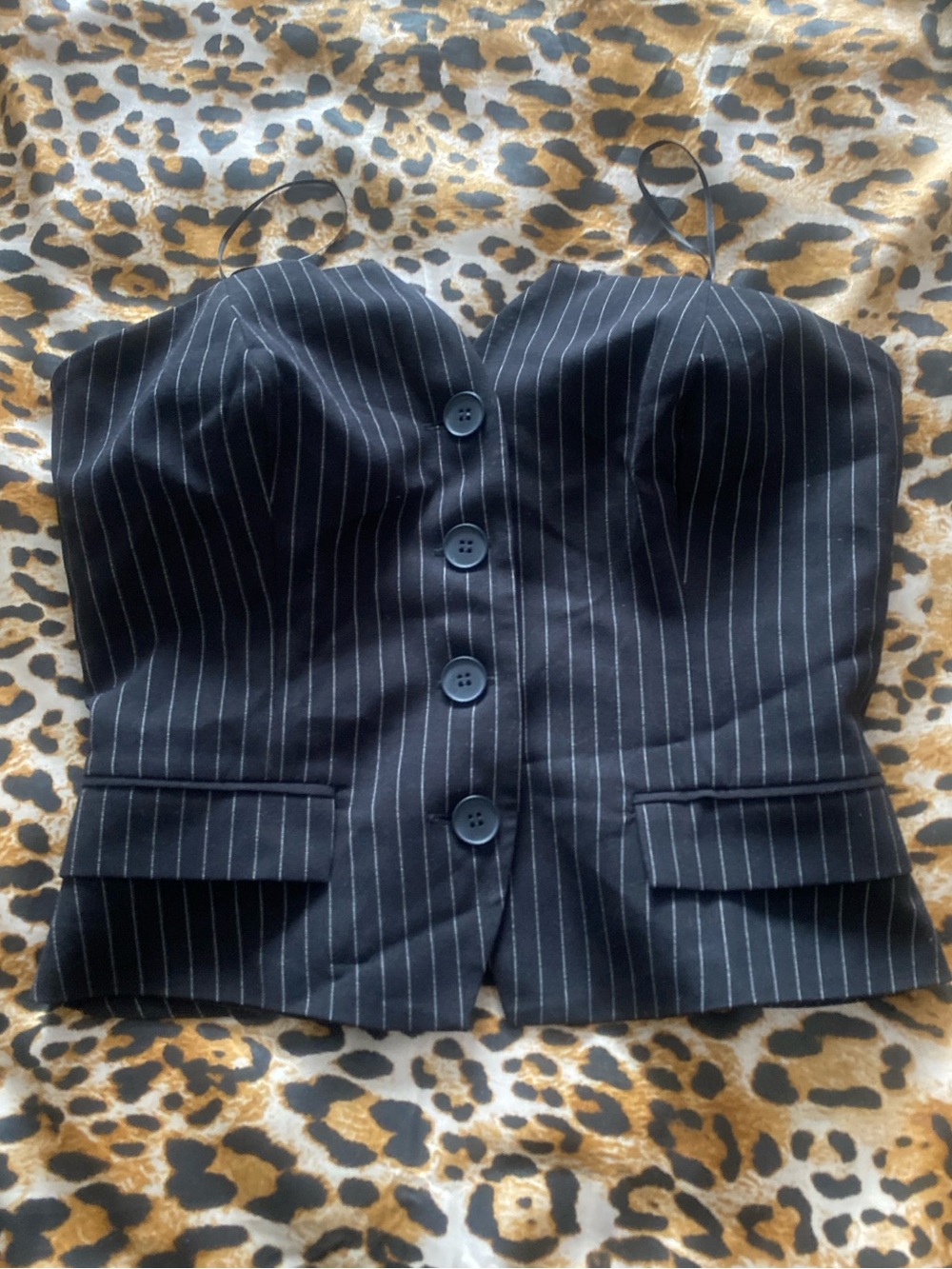 Cute Y2K Pinstripe Bottom Up Tube Top